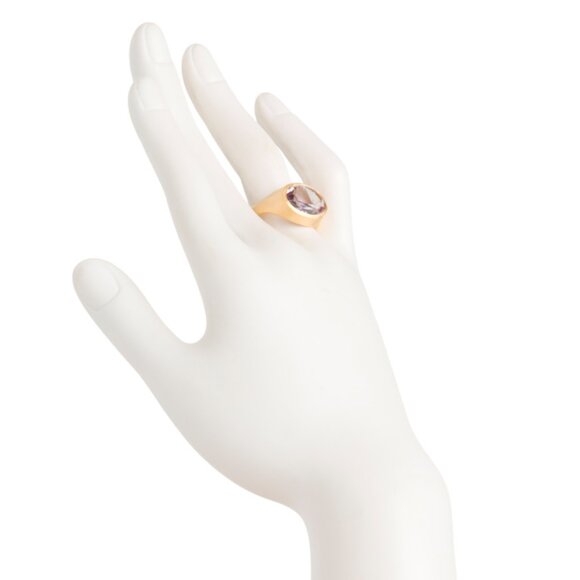 SHAANTI JEWELS  India 18k Sterling Silver Light Pink Amethyst Ring - Picture 2 of 2